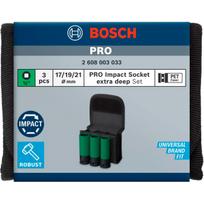 Bosch PRO Impact Steckschlüsseleinsatz-Set 1/2 3-teilig schwarz tief mit (2608003033)