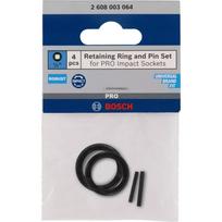 Set Haltering und Stift, für PRO Impact Steckschlüssel 1/4, Sicherung schwarz, 4-teilig