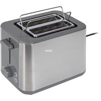 Toaster PurShine HT 1510 GY (edelstahl/grau, 900 Watt, für 2 Scheiben Toast)