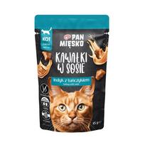 PAN MIĘSKO Šlapias kačių ėdalas kalakutienos ir tuno gabaliukams padaže, 85 g