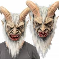Latekso Kaukė Krampus Velnias Demonas Lufycer Su Ragais Helovino Maskuotė