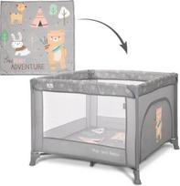 Maniežas Lorelli Play and Relax, Grey Adventure, 100x100x75 cm