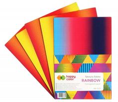 Gofruoto kartono rinkinys HAPPY COLOR RAINBOW, A4, 5 lapai