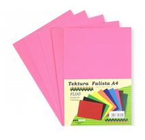 Gofruotas kartonas PENWORD, A4 5 lapai, FLUO rožinis