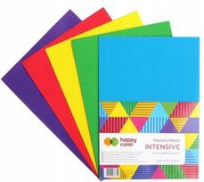 Gofruoto kartono rinkinys HAPPY COLOR INTENSIVE, A4, 5 lapai