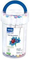 Flomasteriai SPREE Soft Brush, 48 spalvos, dvipusiai (1 galas teptukinis)