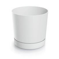 Gėlių vazonas su lėkštute Prosperplast Tubo P DPOP180-S449, baltas