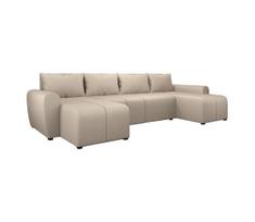 Apmušta universali U formos išskleidžiama sofa-lova NEWPORT, smėlio spalvos