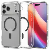 SPIGEN case ULTRA HYBRID MAG compatible with MagSafe for IPHONE 17 Pro clear graphite
