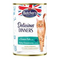 BUTCHER'S Delicious Dinners vandenyno žuvies gabaliukai drebučiuose - šlapias kačių ėdalas - 400 g