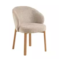 Valgomojo kėdė su porankiu Darlene Seat beige Juto 4, Base oak matt, 2 vnt