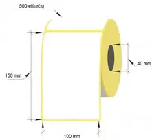 Lipnios etiketės 1-100x150/40mm-500etk thermal eco