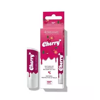 4ORGANIC_Natural Lip Balm natūralus apsauginis lūpų balzamas Cherry 5g