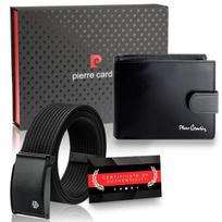 Dovanų rinkinys vyrams: odinė piniginė Pierre Cardin RFID ir diržas Stevens A6088206