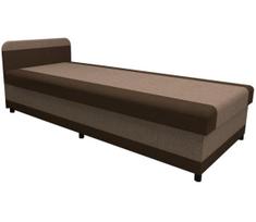 Apmušta viengulė lova su patalynės dėže TALI 80x202 ruda/smėlinė