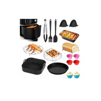 16 dalių oro gruzdintuvės priedų rinkinys „Philips, Ninja, Tefal“ (5,5–8 l)