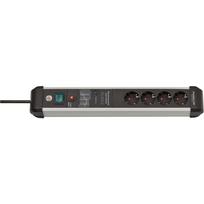 Brennenstuhl Premium Protect-Line stekkerdoos 4 sockets 3m zilver/zwart met schakelaar en | ITwork sandėlyje