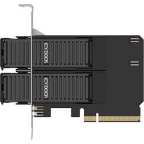ICY DOCK - ExpressSlot Core MB312M4P-B - 2-Bay M.2 NVMe SSD zu PCIe 4.0 x8 Wechselrahmen Adapterkarte für PCIe Erweiterungsslot