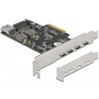 PCI Express x4 Karte zu 4 x USB Type-C + 1 x USB Typ-A - SuperSpeed USB 10Gbps - Low Profile Formfaktor, USB-Controller