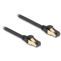 Delock RJ45 Netzwerkkabel Cat.6A Stecker zu Stecker S/FTP schwarz 1 m mit Cat.7 Rohkabel Industrie und Outdoor tauglich (80248)