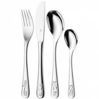 WMF Kinderbesteck Safari 4-teilig Inhalt: 1x Löffel, 1x Gabel, 1x Messer, 1x Kleiner Löffel (12.8002.6040)