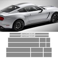 Ford Mustang Amerikietiško raumeninio automobilio variklio dangčio lipdukas blizgi raudona spalva