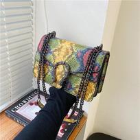 Moterims PU Crossbody krepšys grandinėlė Messenger moteriškas krepšys dviejų skyrių mažas kvadratinis krepšys naujas krokodilo rašto krepšys