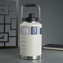 1500/2000ml Didelės talpos lauko terminis puodelis Nerūdijančio plieno Nešiojama rankena Vandens kibiras Sportinis vandens butelis 1500ML armijos žalia spalva