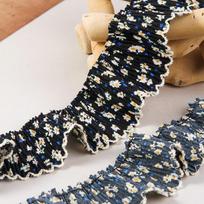 1 jard šifono pumpurėlių kraštas maži gėlių klostės nėriniai 4,5 cm aksesuarai suknelė DIY drabužių dekoravimas 1Yard