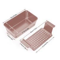 Nonstick Baking Bread Loaf Pan Metal Toast Bread Pan Kitchen Rectangle Bakeware for Brownies Meatloaf Bread Pastry Baking rožinio aukso spalvos