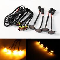 Priekinės radiatoriaus grotelės su 12 gintaro spalvos lęšiais, „raptor“ stiliaus LED diodais, skirtos „Ford“