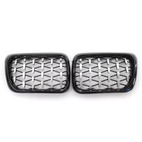 BMW E36 3 serijai 1997-1999 m. Automobilio grotelės Deimantinio stiliaus Priekinės inkstų grotelės ABS Priekinio dangčio grotelės Sidabrinės 51138195152 51138195151 Dalys