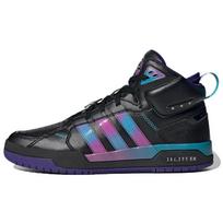 Adidas Neo 100Db Mid Laisvalaikio Neslystantys Patvarūs Aukšti Sportbačiai Unisex Sportbačiai Juodi Violetiniai H03422 36