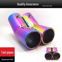 Bora Golf 4 Colorful Stainless Steel Dual Outlet Exhaust Muffler Tailpipe Taicheng nėra spalvos