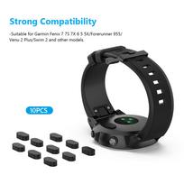 Įkrovimo laidas Garmin Fenix 7/7S/7X/6/6S Forerunner 745 Venu Instinct išmaniesiems laikrodžiams, Micro USB Type C laikrodžio įkroviklio adapterio keitiklis juoda
