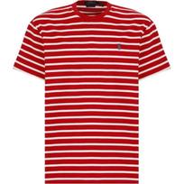 Polo Ralph Lauren Dryžuoti Logotipo Siuvinėti Apvalios Kaklo Trumpomis Rankovėmis Marškinėliai Vyriški Viršutiniai Drabužiai 710934662-003 M