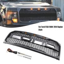 Raptor stiliaus priekinio buferio grotelės su LED, tinkančios Ford F150 2009-2014