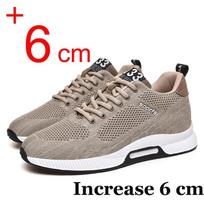 Vyriškos 6CM sportinės kasdienės padidintos avalynės įklotai, 48 dydžio vyriški kedai, batai su paslėptu pakulniu, kvėpuojantys, didinantys aukštį batai 37
