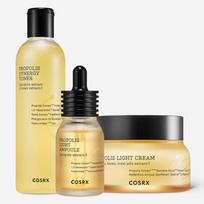 COSRX Full Fit Propolis Tonikas 280ml + Ampulė 30ml + Kremas 65ml Medaus švytėjimo rinkinys