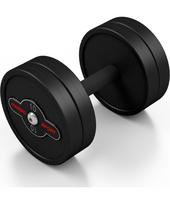 Gumuotas hantelis Marbo - 10 kg, juodas