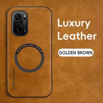 Magnetinis retro odinis dėklas Xiaomi Poco F3 PocoF3, belaidžio įkrovimo telefono dėklas For Poco F3 žalia