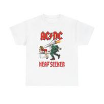 ACDC Heat Seeker Grafinis Marškinėlis Vintage Roko Plakatas Unisex Sunkaus Medvilnės Marškinėlis S
