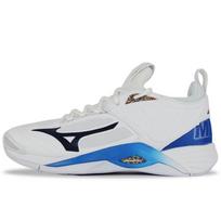 Mizuno Wave Momentum 2 žemi neslystantys palaikantys tinklinio bateliai Unisex batai Balti Juodi Mėlyni V1GA211200 36.5