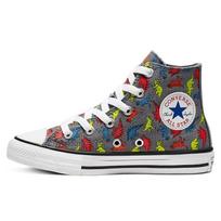 Converse Chuck Taylor All Star Patogūs aukštakulniai vaikiški drobės batai Animacinis dinozauras Vaikiški kedai 666200C 34