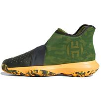 Adidas Harden B/E 3 GCA Round Toe Lace-Up Synthetic Leather Durable Mid-Top Basketball Shoes Men Sneakers Green Black EF8775 44⅔