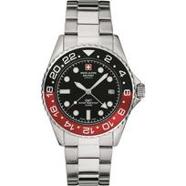 Šveicariškas Alpine karinis Master Diver GMT nerūdijančio plieno juodas ciferblatas kvarcinis 7052.1136 100M vyriškas laikrodis juoda