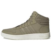 Adidas Neo Hoops 2.0 Mid Apvalus priekis Suvarstomi Patvarūs vidutinio aukščio krepšinio bateliai Unisex sportbačiai Karinio stiliaus žali H05683 40⅔