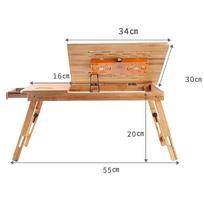 Folding Portable Bamboo Laptop Table Bed Sofa Office Laptop Stand Desk With Cooling Fan Bed Table For Computer Notebook small