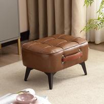 1 vnt. Minimalistinis žemas suoliukas, Super minkšta ir vietą taupanti žema sofa, Namų ūkio batų suolas su minkšta sėdimąja dalimi, Svetainei, įėjimui ruda