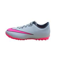 Nike Jr Mercurial Victory V Comfortable Non-Slip Durable Low-Top Kids Soccer Shoes Kids Soccer Shoes Gray Pink 651641-060 28